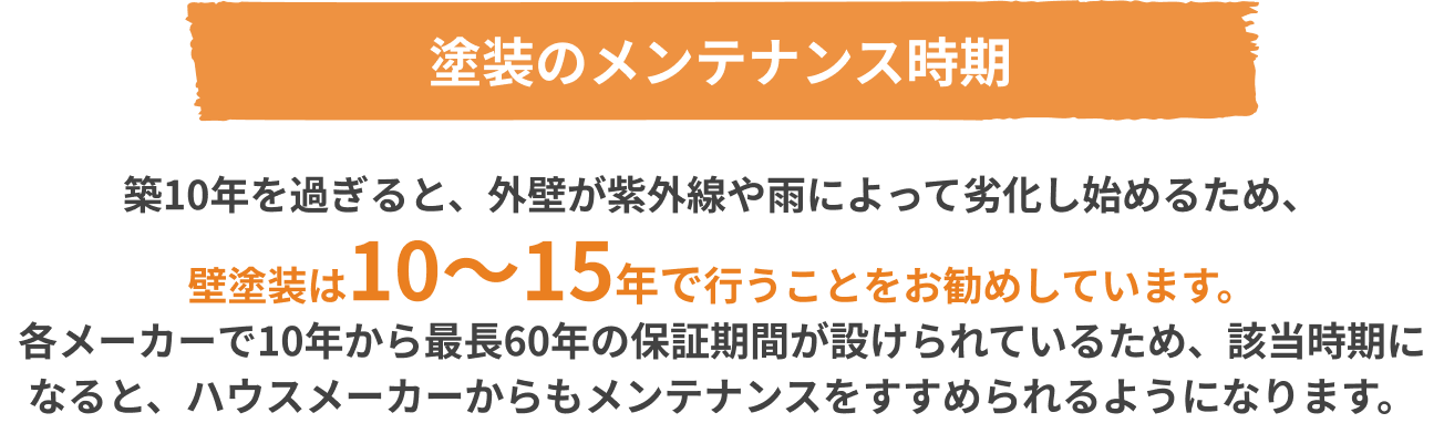 塗装のメンテナンス時期