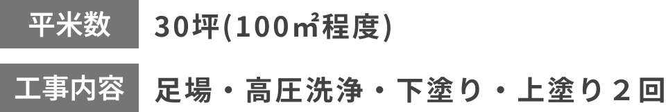 平米数 30坪(100㎡程度)