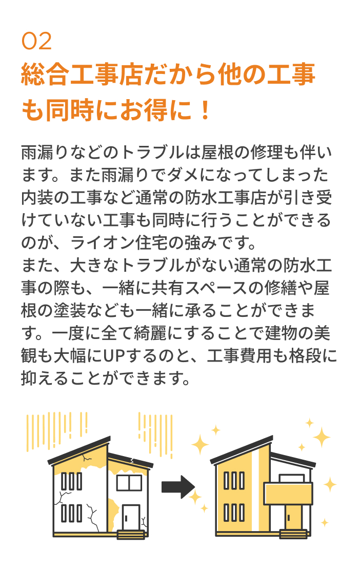 総合工事店だからほかの工事も同時にお得に！